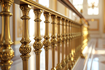 Brass railings railings made of brass