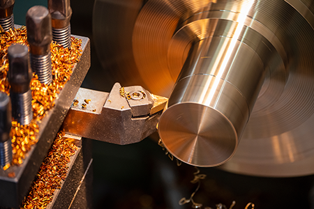 CNC Machining of a Brass Part CNC machining process with Brass Part