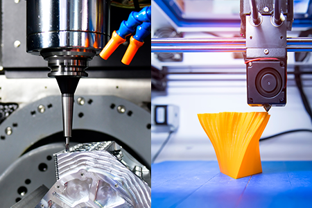 CNC Machining and 3D Printing for Prototyping comparision and differences