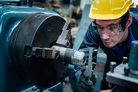 A visual representation of inspection and quality control processes in CNC machining