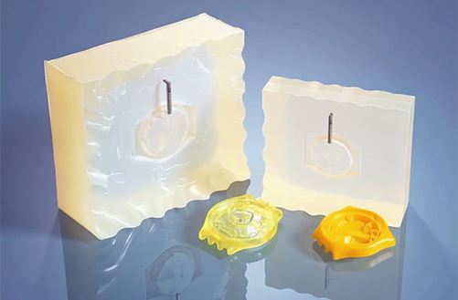 Urethane casting materials with silicone mold and cast urethane parts