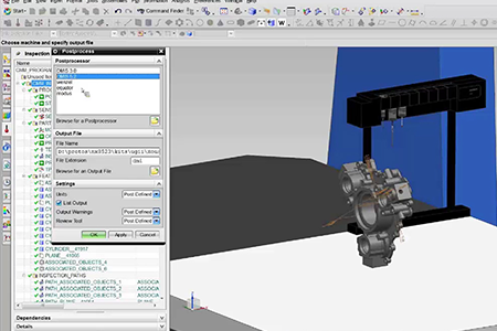 PC-DMIS CMM programming inspection on a part
