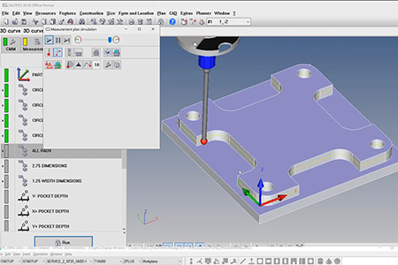 Zeiss Calypso CMM programming inspection on a part