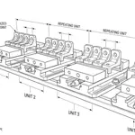 Mid-volume bridge production icon showing multi-vise fixtures configured to optimize tool change cycles. 