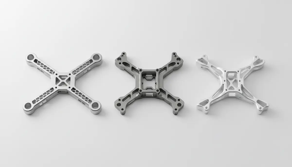 CNC machined of aluminum frame plates of drone