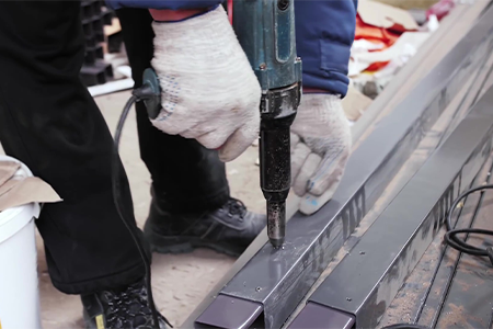 Install an aircraft rivet, demonstrating how it permanently fastens two sheets of metal