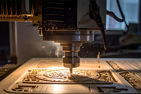 CNC Engraving Process of metals, platics and wood