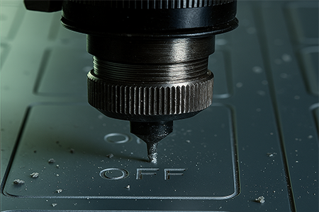 Text Milling and CNC Engraving on a metal part