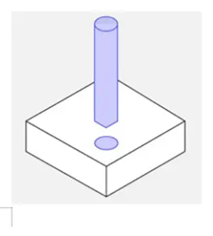3d model showing hole size and depth