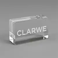 block of polycarbonate material